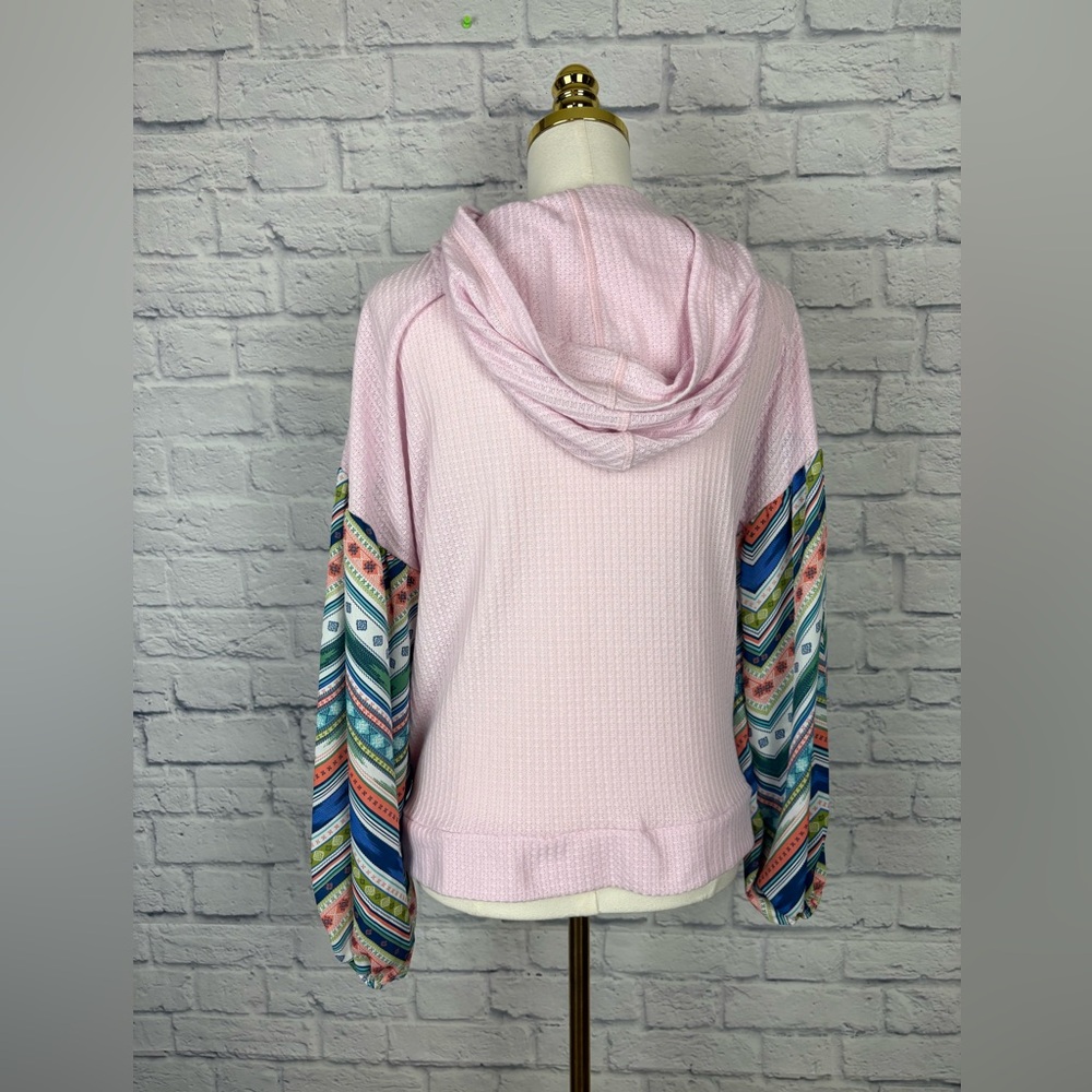 NWT Baea Thermal Knit Zip Up Hooded Hoodie size S - Picture 6 of 9